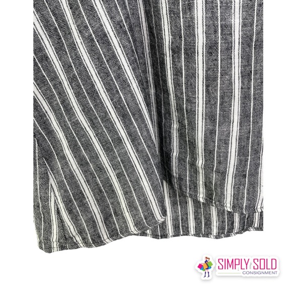 Abound Women's Blouse Spaghetti Strap Sleeveless Gray Boho Striped V-Neck Sz L - Picture 5 of 8